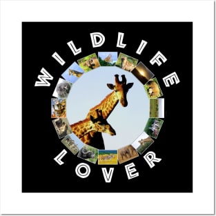 Wildlife Lover Blue Sky Giraffes Posters and Art